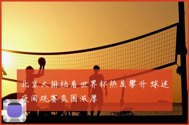 北京大排档看世界杯热度攀升 球迷夜间观赛氛围浓厚